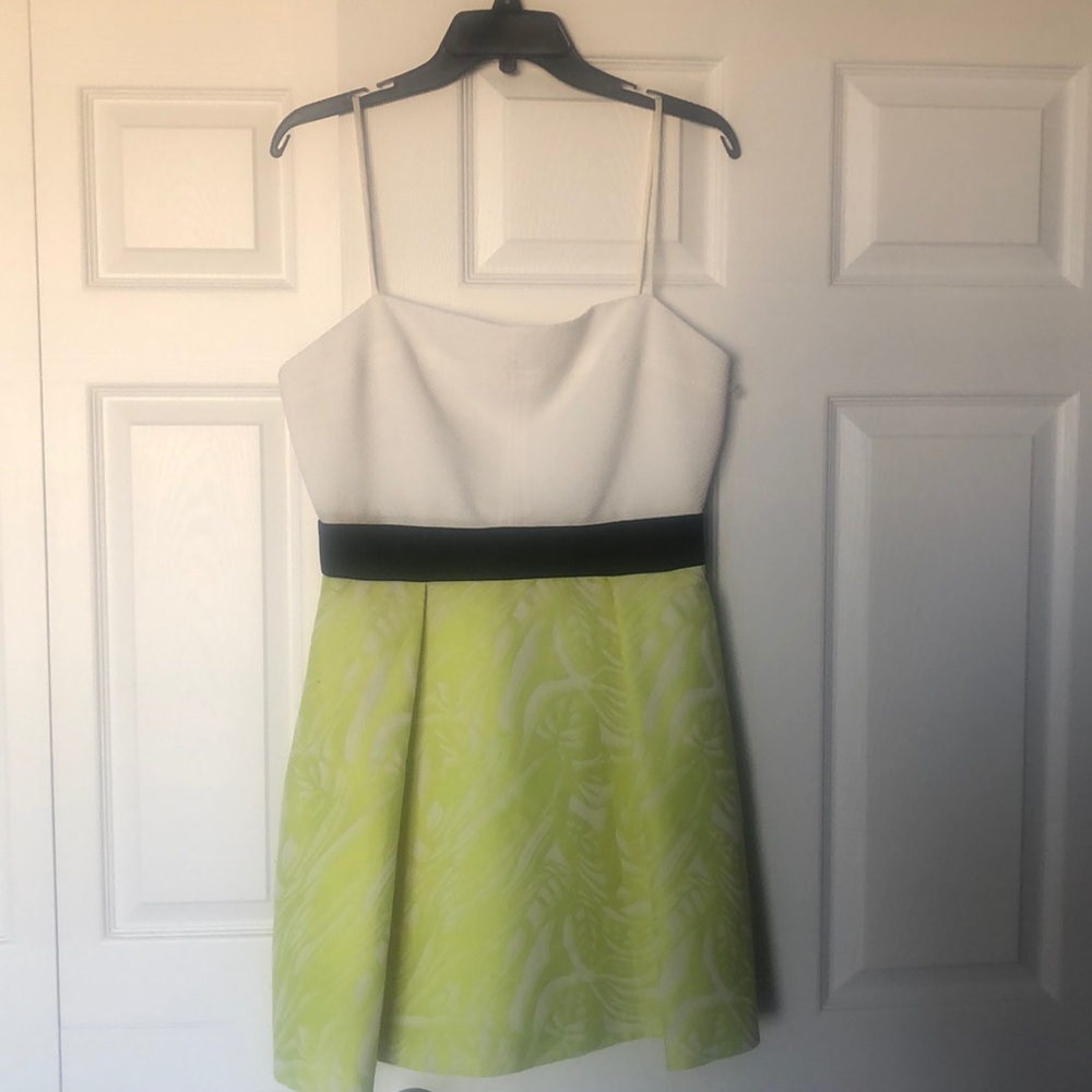 Black Halo Color Block Mini Dress Size 10